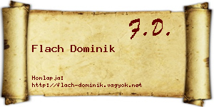 Flach Dominik névjegykártya